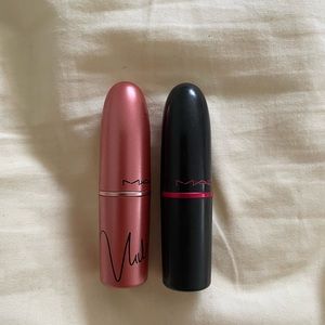 MAC lipsticks Miley and Nicki